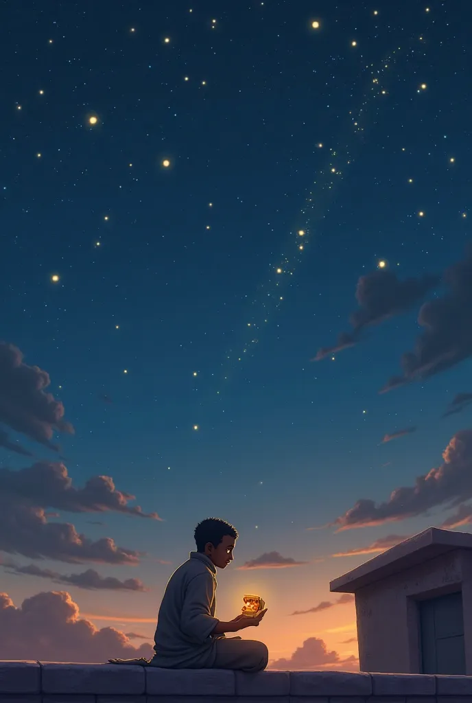 

Episode Title: The Treasure of the Stars

Scene 1: The Night Sky – On Hamad’s Rooftop

(Hamad sits on his rooftop, gazing at the starry sky, lost in thought.)

Hamad: The stars… I wish I could hold one in my hands.

(Suddenly, a bright star twinkles and ...