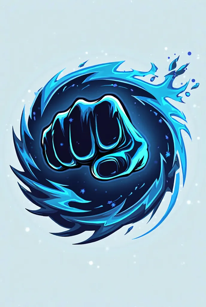 Create me a logo of a gaming group that has a Mana Punch games vibe, fortnite, Amongus and Discord that is focused and eye-catching. Create a dynamic youtube gaming channel logo with mana and a fist punching. The design should be modern and powerful, incor...