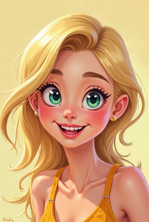 Cartoon style Blonde woman