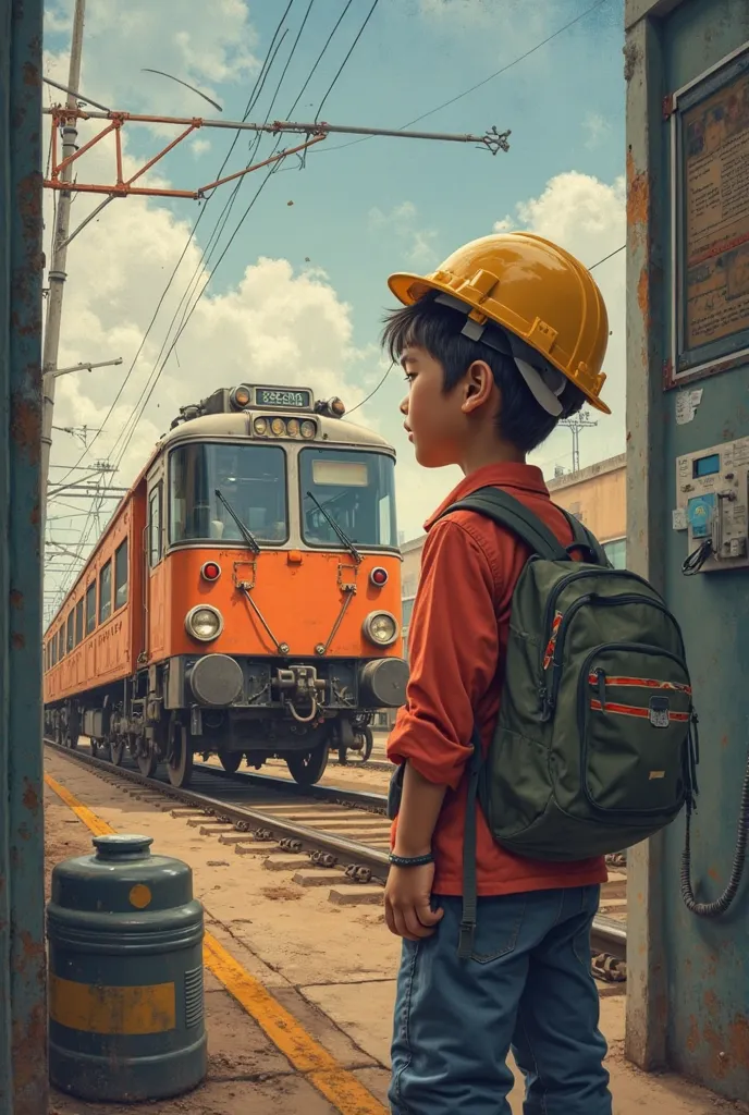 "I want to be a train engineer when I grow up!" he proudly told his mother. With burning passion, Adi kept learning about the world of trains. MidJourney can turn words into inspiring visuals—imagine an artwork showcasing Adi training to become a real engi...