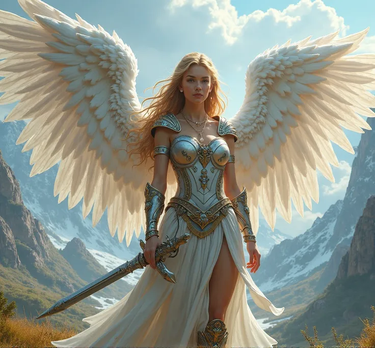 New character in the game "Clash of Clans" Valkyrie with angel wings.