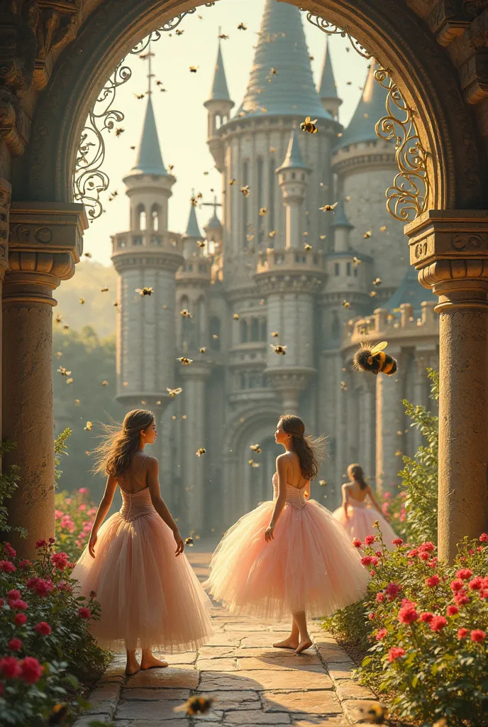 Book that comes out of it: images of castles, ballerinas, princesses and bees 