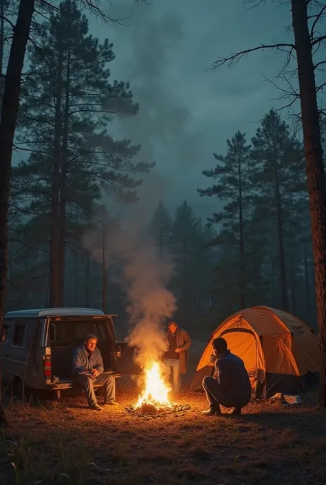 Ok merci mais serat-il possible de voir le campant en sachant qu'il y A2 tentes une voiture à côté un groupe de 4 avec un feu 2 hommes une femme ils sont meilleur amis mais une tension secrée et un van pas. Perdre la tête va attraper une hache et les tué 