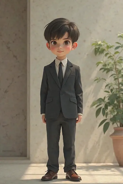 Shaping a boy in a suit 