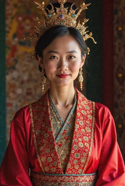 Queen of bhutan Jetsun Pema in royal red dress