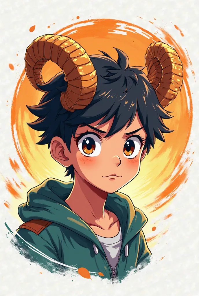 Logo Anime 2D Aries boy