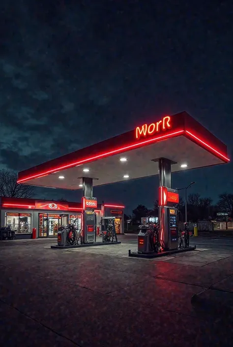 Mor logo on petroleum station