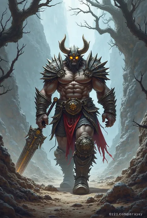 Create an image of the Berserker class from an mmorpg