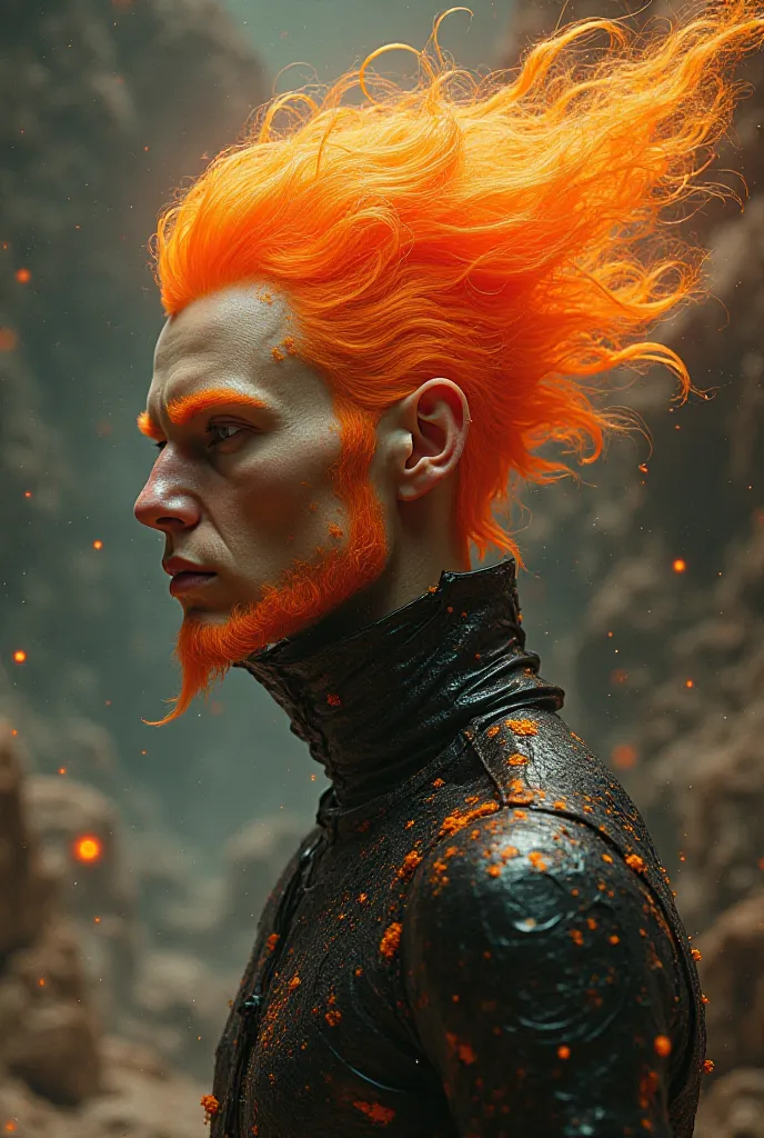 A character named Dante, with orange hair and orange skin