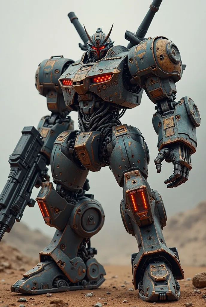 "Wrecker" — Iron Warrior of the Battlefield
Race: war robots with human consciousness and emotions
Characteristic: large, sleek, antique steel parts mixed with glowing red LEDs.: Heavy Machine Gun + Katana Sword Samurai Arm
Personality: weapons are aggress...