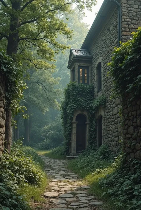 On the edge of a small, sleepy town stood an old library that no one ever seemed to visit. It was a quiet place, surrounded by thick ivy and a crumbling stone wall. The locals spoke of it in hushed tones, often