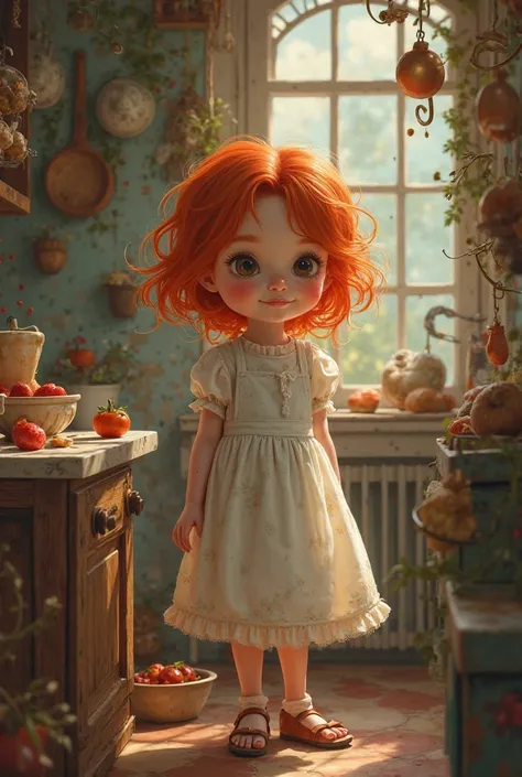 Doll in the kitchen red hair