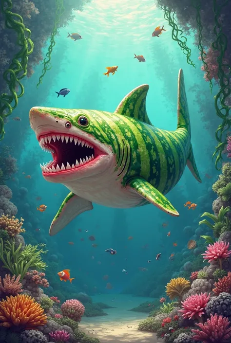 A watermelon shark 