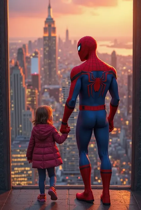 "Then Spider-Man takes his daughter and goes back home."