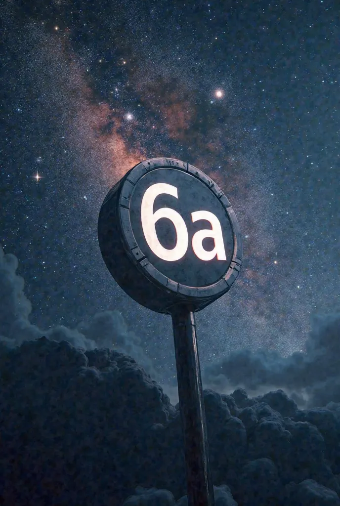 A sign in the Milky Way that says 6A