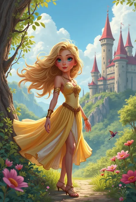 Once upon a time, in a bright kingdom, there lived a brave princess named Lily. She loved adventures!