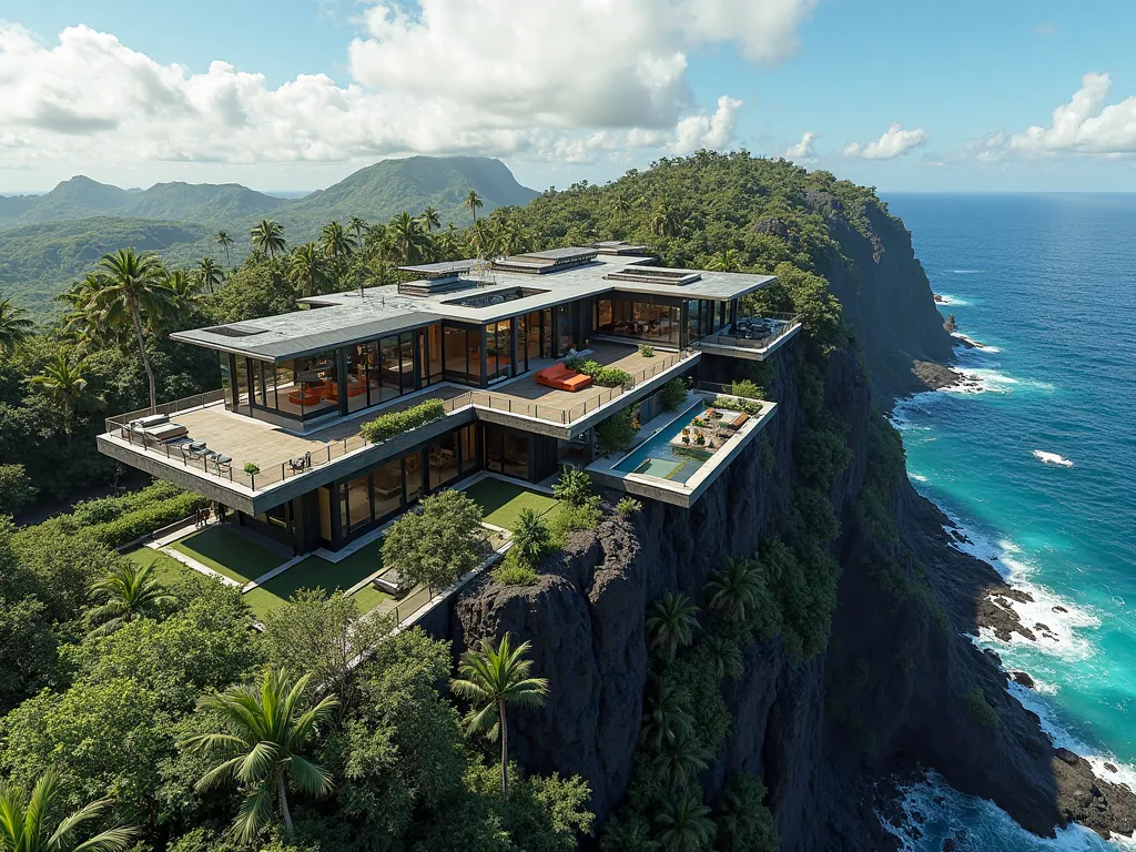 A house built on a volcano in Hawaii, despite the surreal landscape, the risk of excellence makes life there a true adventure!