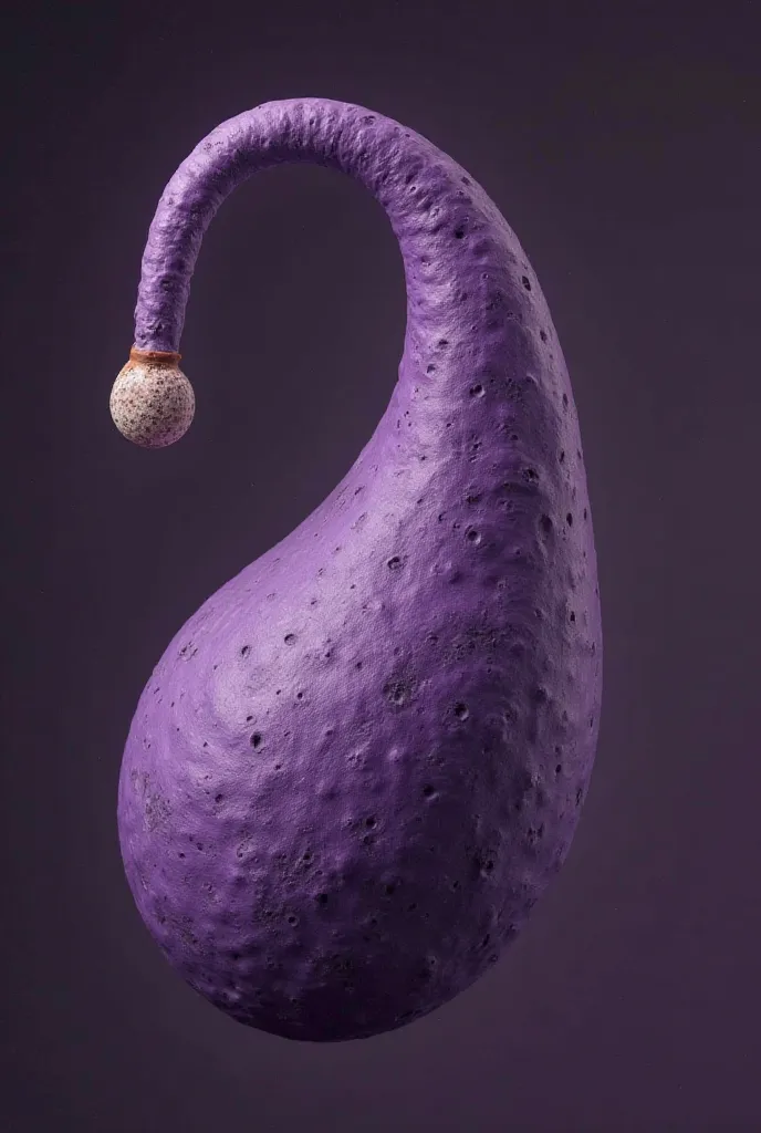 A large purple male penis.