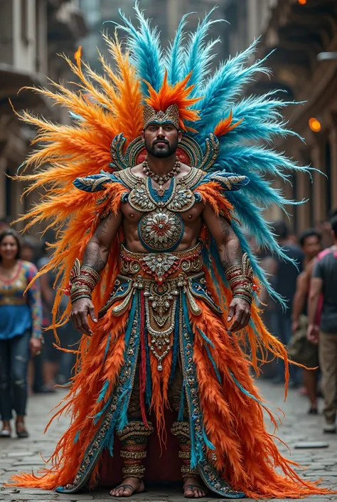 Carnals costumes, with feathers, sequins, little stones , a large back for men where the costume transmits Argentinian animals