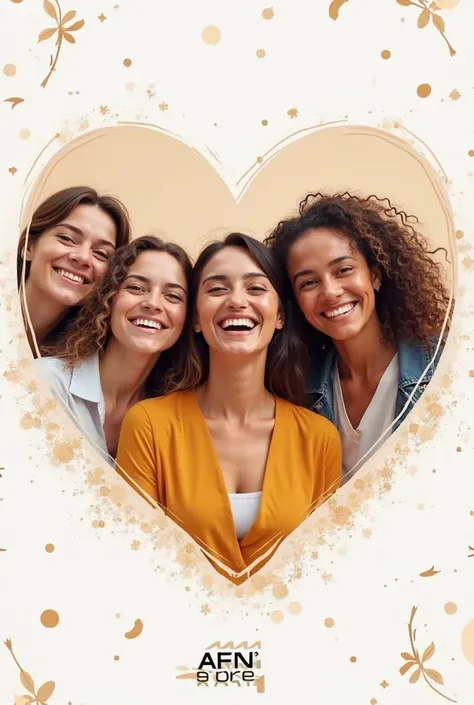 Generate an image that says happy Paraguayan Women's Day with a white background and beige details with a logo that says ARM STORE at the bottom translated into Spanish