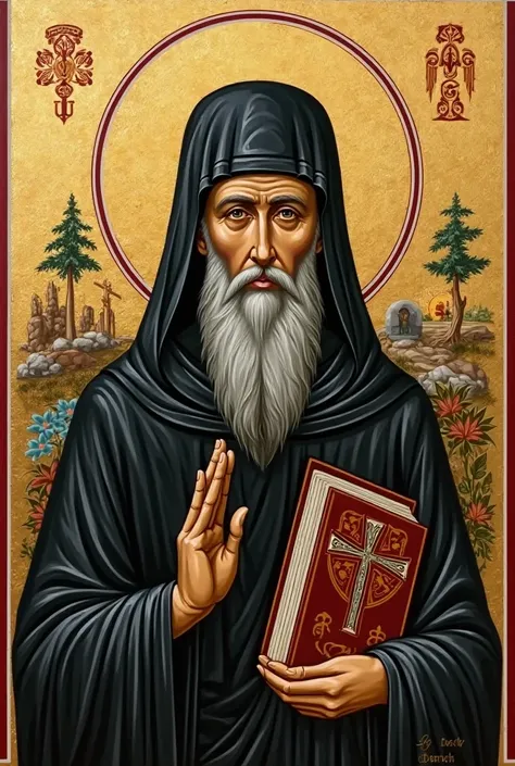 Make me an orthodox icon of saint paisios