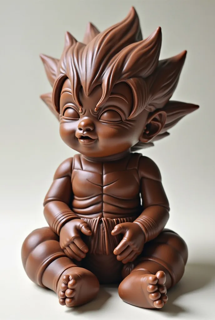 Fetus cake with the theme: Baby made of chocolate Goku,  perfection in the details,  perfect body,  features perfect , great details ,  perfection in the environment , 8k cinematic photo.