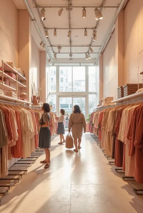 A larger clothing store so that the white light is only for pastel colors and the warmth for the earthy colors