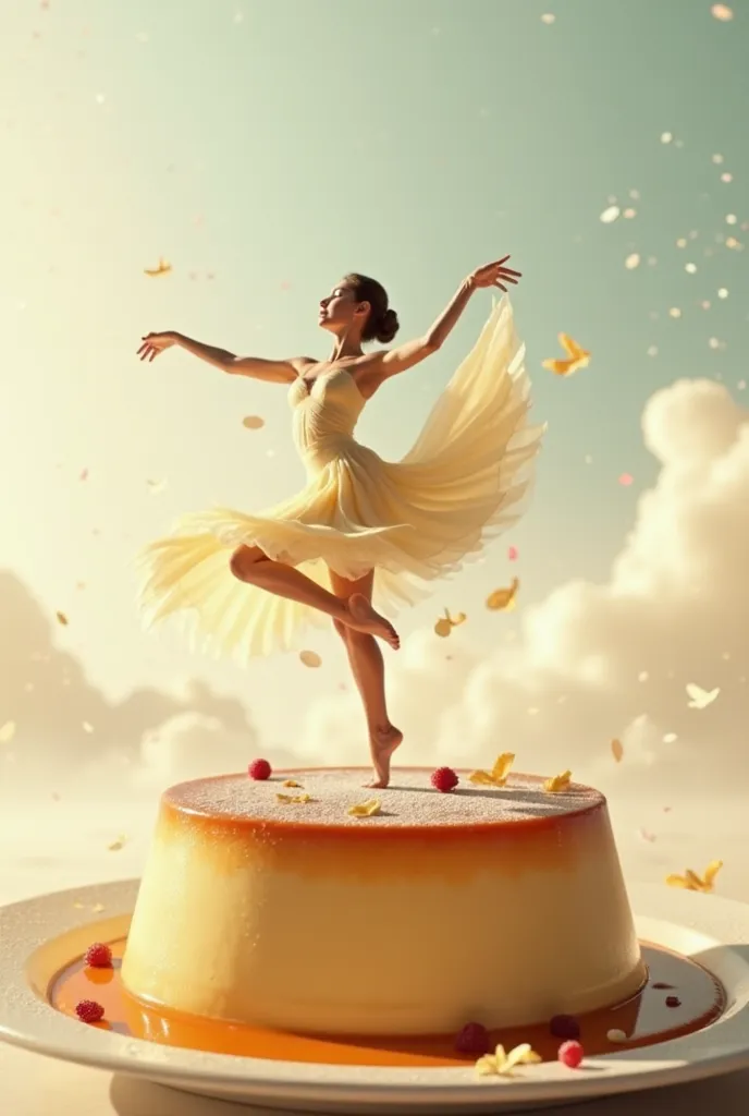 A person dancing on a flan