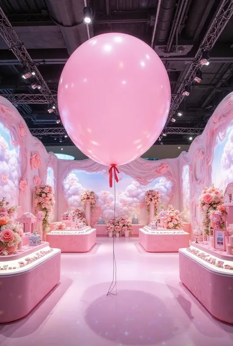 Plan for the Makeup Ballon Pink Exhibition Booth 