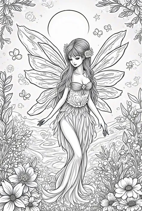 Fairy coloring pages 