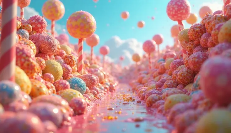 candy land in aminated 3d