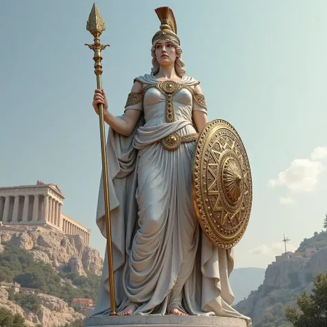 Statue of Athena near the Acropolis