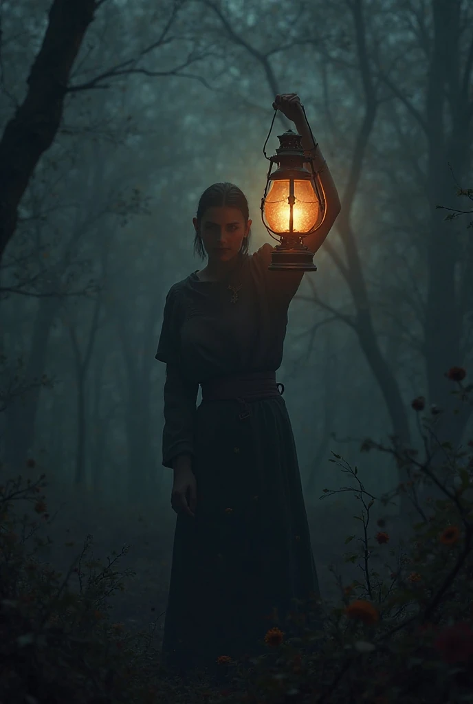  holding a lantern