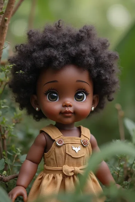 Baby Safari Doll,  black with black hair 