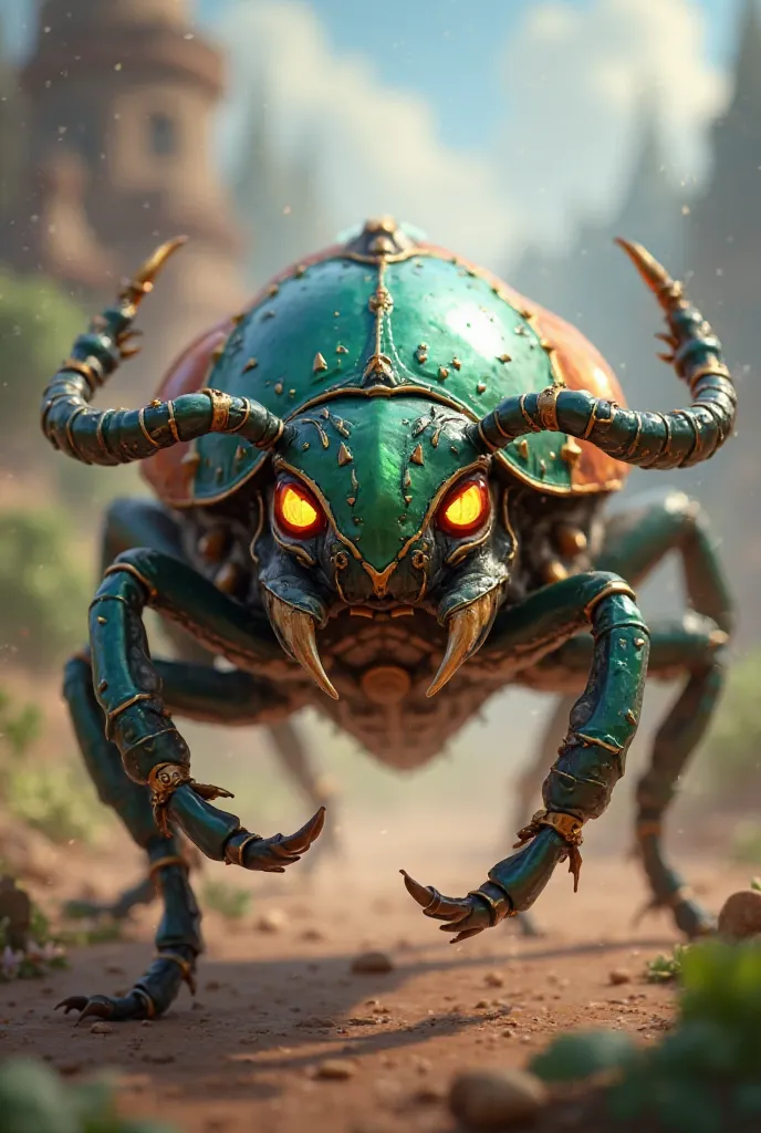 a 3d beetle for the game Clash of Clans with specifications