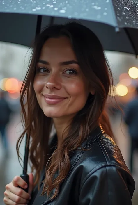 there is a woman standing under an umbrella, A photo of Gina Pellón,  instagram , event ,  taken in 2 0 2 0 , in london,  selfie of a young woman , agreed , on a humid London street, 🤬 🤮 💕 🎀, with wet faces!!, photograph  taken in 2 0 2 0 , profile picture