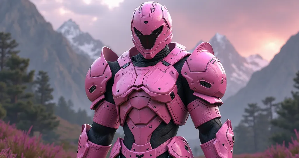 Ultra-realistic Minecraft pink armor