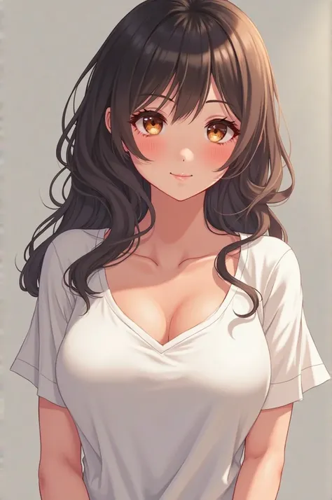  anime girl t-shirt,  busty ,  nude