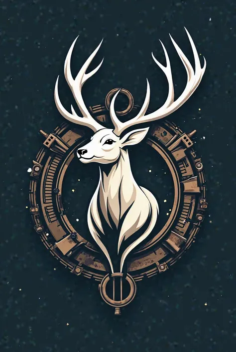 Generate a logo that represents industrial engineering and a deer that is animated 