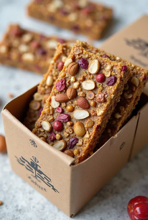 energy bars made with a blend of almonds, dehydrated pitahaya, Clavellina and dates in packaging for sale