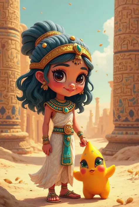 2d Egyptian tween character with Egyptian cloths 
2d Star character with cute face
