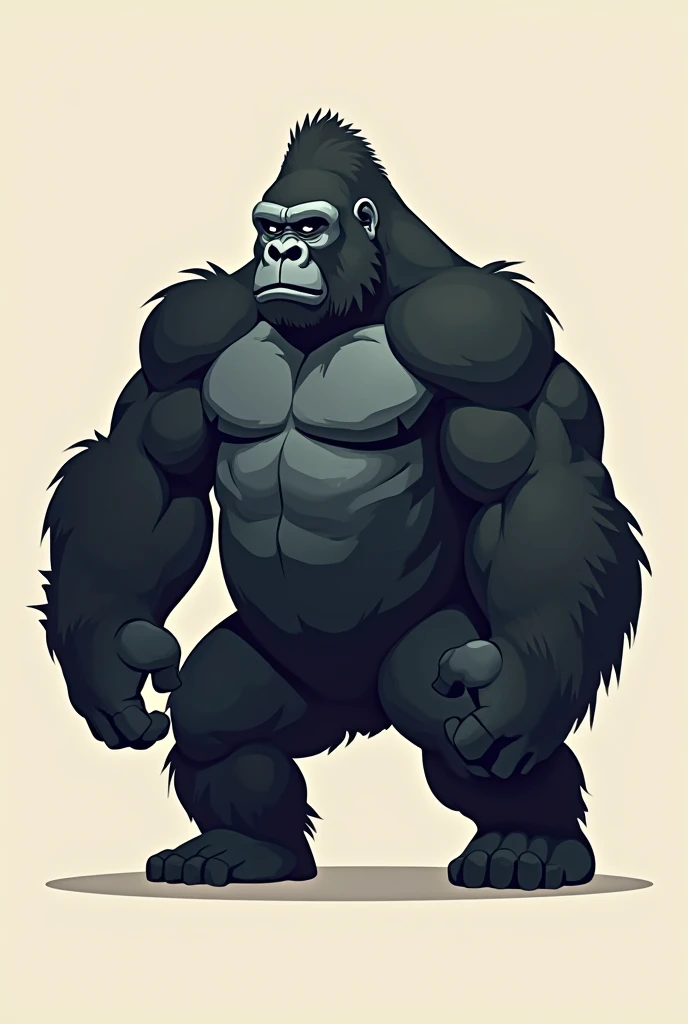 Create a gorilla in the vector style written by TERCEIRAO 