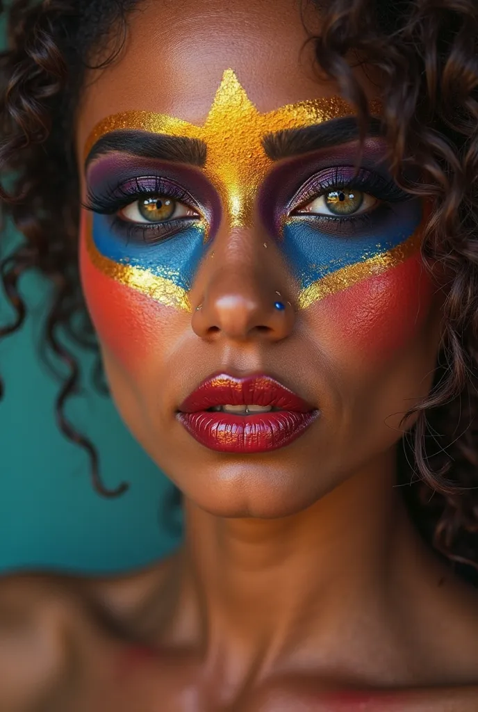 Woman with Venezuelan makeup