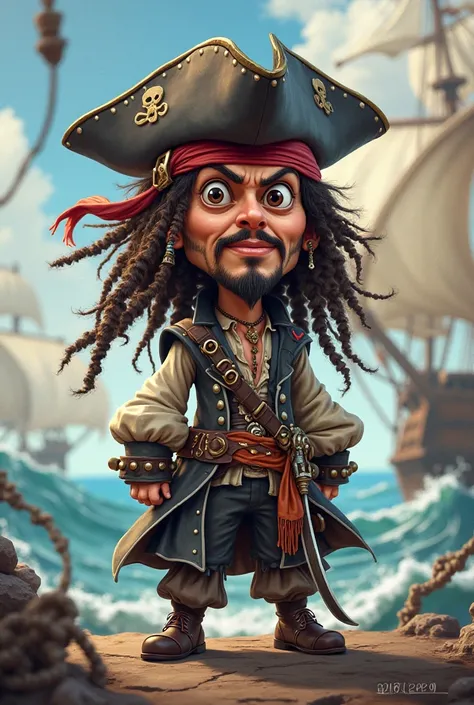 Jack Sparrow cartoon chibi parodie