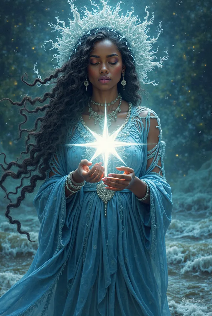 Yemanjá holding a white star