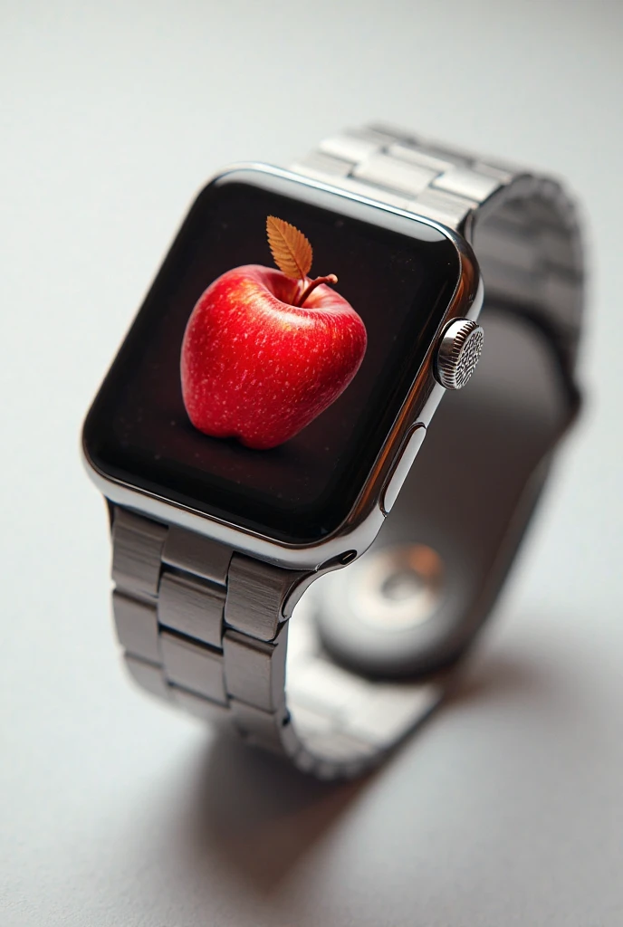 Apple watch with red apple
