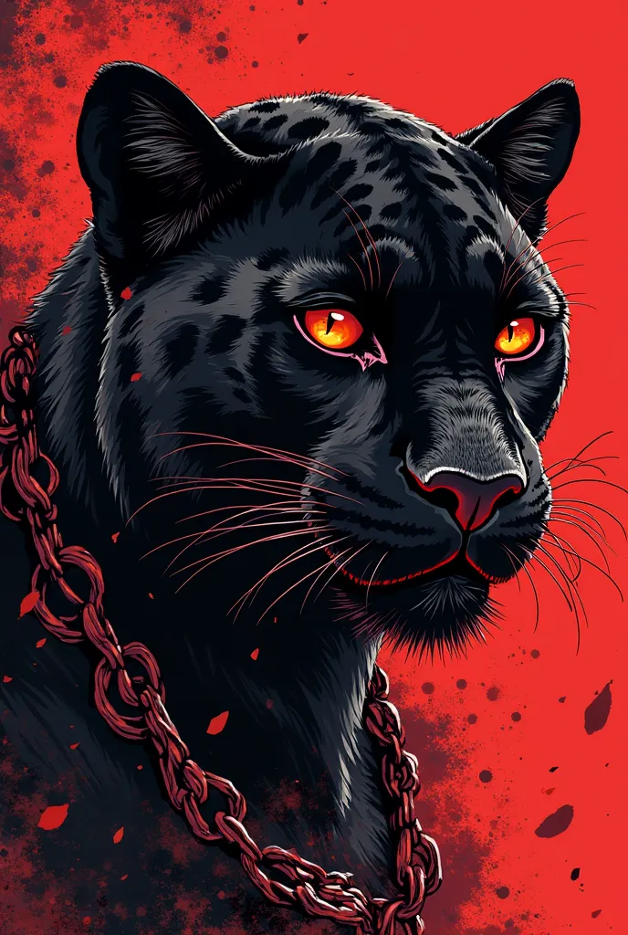 camiseta de hockey monster warrior, panther, black and red only!!!, red - black, black and red scheme, shirt design, wakanda, jaguar, margay, black and red only, 12k ursa, black panther, t - shirt design, t-shirt design, by Ric Nagualero, shirt art