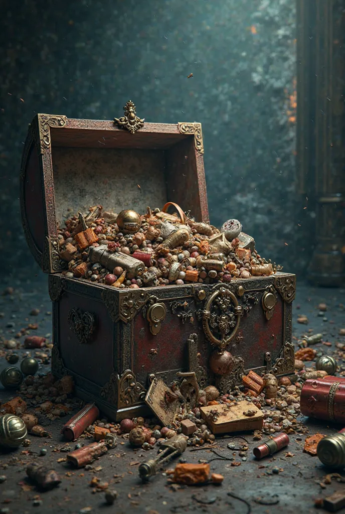 An image of a treasure chest overflowing with lost objects