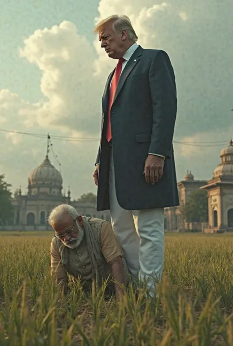 Modi under the foot of Trump in punjab