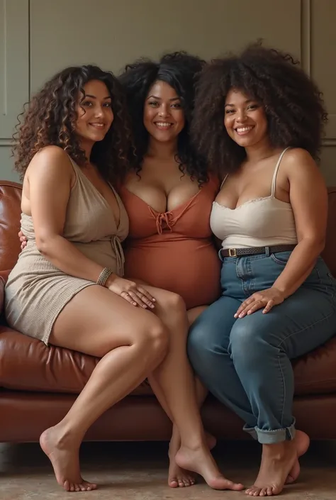 3 Very thick Girls, sitting girls